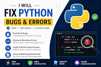 fix bugs and errors in your python code