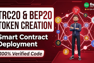 create trc20 and bep20 smart contract token