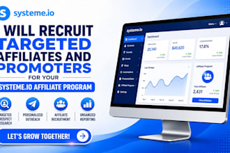 recruit targeted affiliates and partners for your systeme io affiliate program