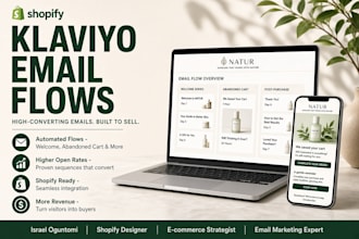 set up klaviyo email flows and ecommerce email automation