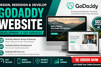 design godaddy website redesign godaddy website development and godaddy SEO
