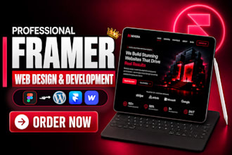 design or develop premium framer, webflow or wordpress website