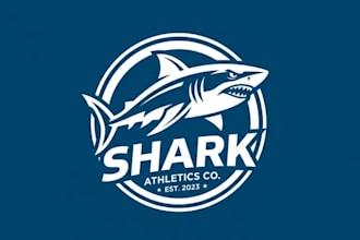 draw professional custom shark logo for with new concept