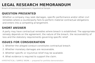 conduct professional legal research and case law analysis