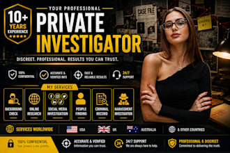 conduct osint, social media investigation and people search