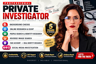 conduct osint, social media investigation and people search
