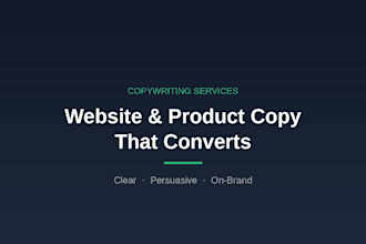write engaging website and product copy in english or german