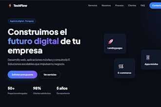 create a professional website or landing page