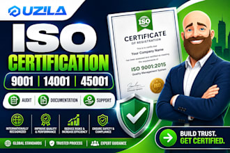 provide iso 9001, 14001, 45001 certification, audit and documentation