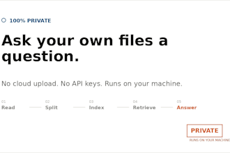 build a private local rag chatbot for your documents, no API keys needed