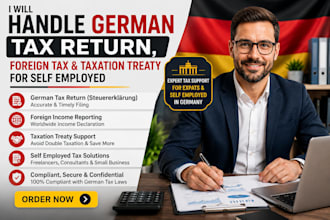 handle german tax return, foreign tax and taxation treaty for self employed