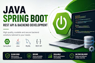 develop java spring boot rest apis and backend applications