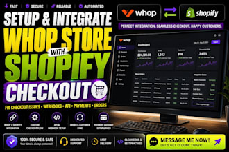 setup whop store whop checkout shopify integration fix checkout issues webhook