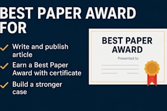 write and publish research article, best paper award