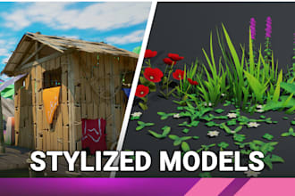 create stylized game ready 3d models for your game