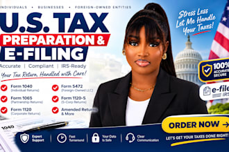 prepare and efile US tax returns 1040 1120 1065