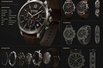 create 3d watch models and animations