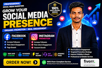 promote your facebook and instagram for organic growth and engagement