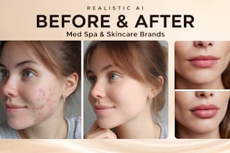 create before and after ai images for med spas and skincare brands