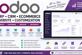be your odoo developer for erp, CRM, ecommerce and customization