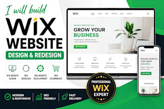 build wix website design, wix redesign, wix website development, wix ecommerce