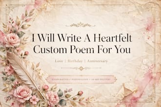 write a heartful custom poem for birthday love anniversary