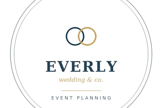 design a luxury wedding, monogram or event logo