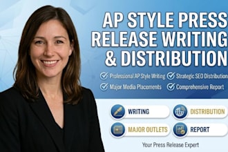 write and distribute press release to major media outlets