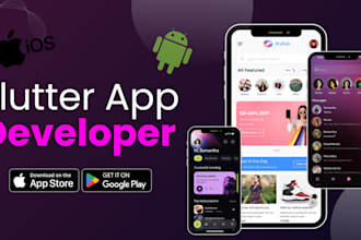 develop flutter app with backend