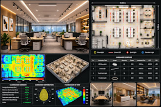 create dialux evo lighting design, lux calculation and photometric analysis
