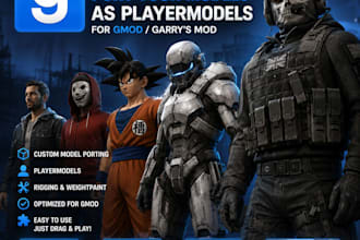 port your models as playermodels for gmod aka garrys mod