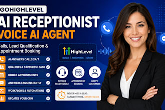 build ghl vapi ai voice receptionist ai agent and ghl ai chatbot for gohighlevel