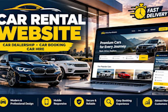 car rental website car dealership website car booking and car rental website