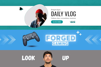 design a professional youtube banner