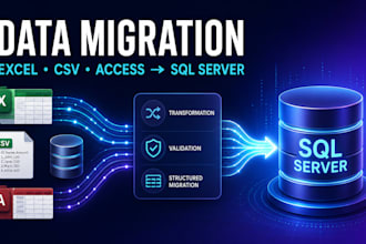 migrate excel CSV or access data into sql server