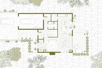 render and colorize 2d interior floor plans with furniture