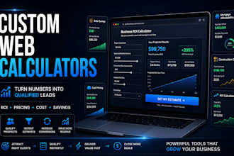 custom web calculator pricing  rental yield student loan ev charging cost carbon