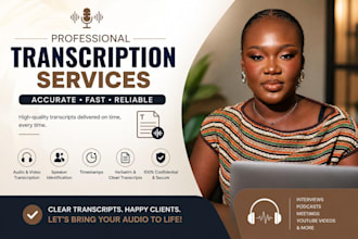 professionally transcribe audio and video