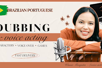 record brazilian portuguese voice over and dubbing