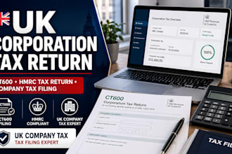 file UK ct600 corporation tax return, hmrc tax return and UK company tax filing