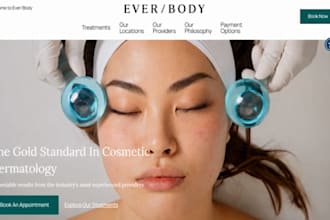 design wix med spa website medical spa botox clinic aesthetic wellness website