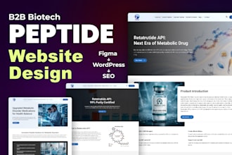 design and build a b2b peptide manufacturing website