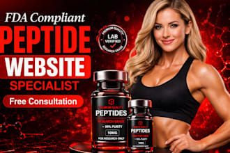 build peptide website, research peptide store, peptide facebook ads
