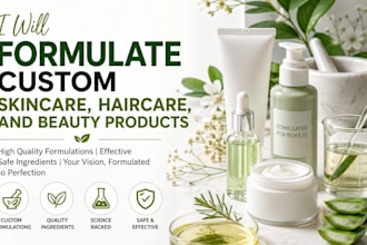 formulate custom skincare, haircare, and beauty products