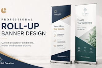design a professional roll up banner for your business