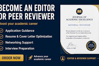 you become editor or peer review in peer review journal, judging criteria