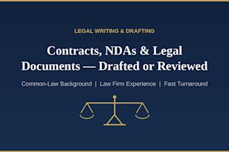 draft, review, or edit your legal contracts and documents