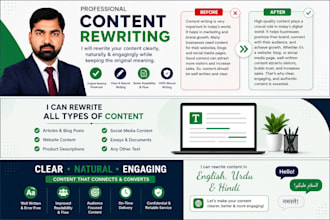 professionally rewrite and improve your content