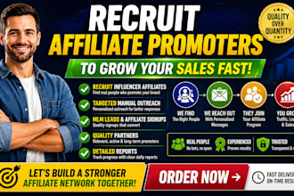 recruit affiliates and grow your affiliate program with targeted outreach