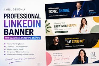 design linkedin banner for coaches, llnkedin brand banner for professionals